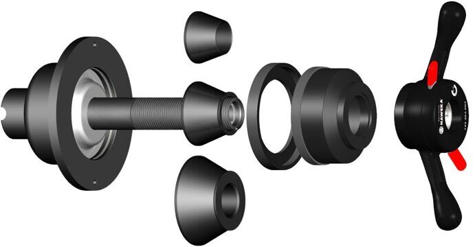 HAWEKA MCD Tr40x3 (Станд. вал 240мм с фланцем, 3 конуса, быстрая гайка)